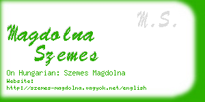 magdolna szemes business card